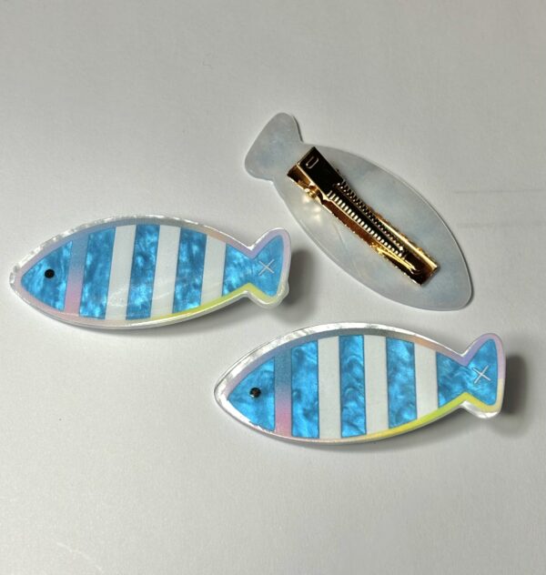 Small Blue Fish Clip